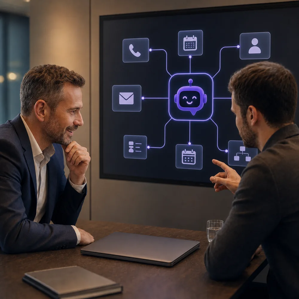 Talkturo Telefon-KI-Mitarbeiter im Einsatz — CRM-Anbindung & Dashboard